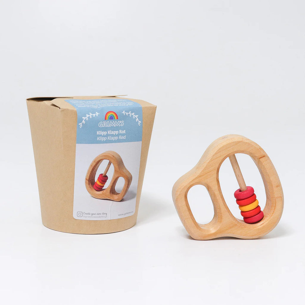 Grimms Klipp Klapp Rattle Red