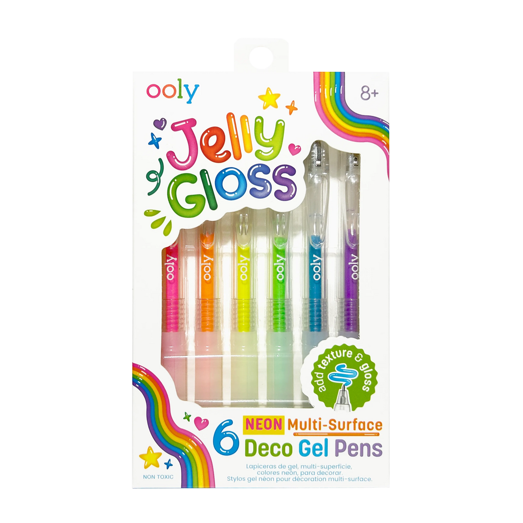 Jelly Gloss Neon Multi-Surface Deco Gel Pens - Set of 6