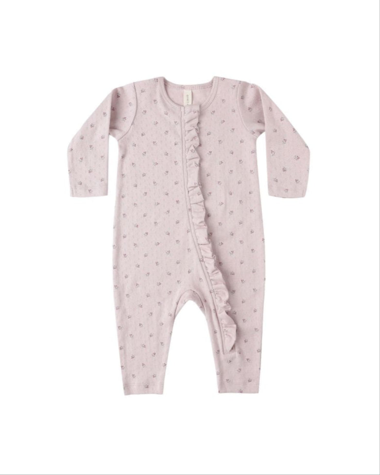 Ruffle Jumpsuit || Lilac Ditsy