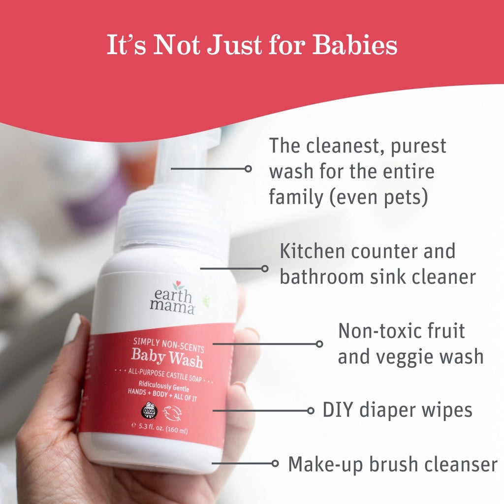 Earth Mama Simply Non-Scents Baby Wash (1 liter)