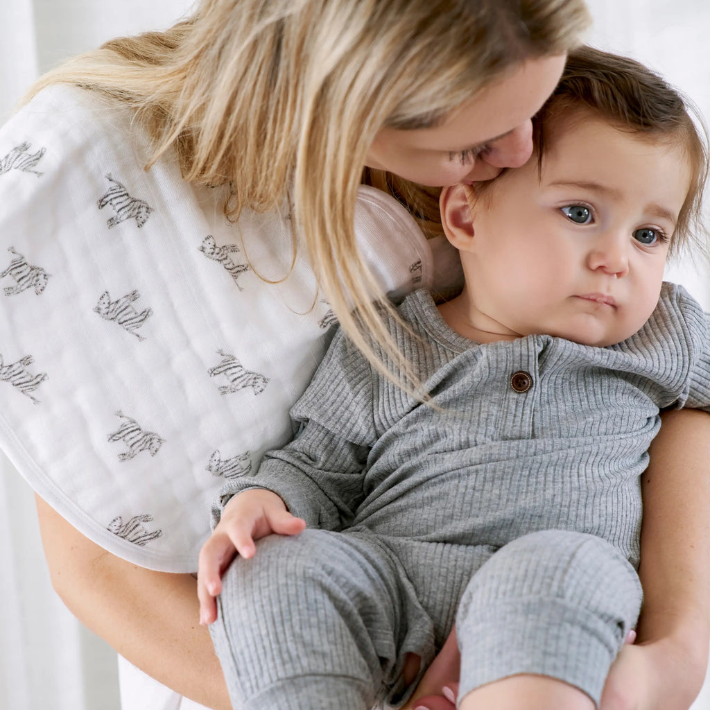 Organic Cotton Burpy Bibs 2-Pack - Animal Kingdom