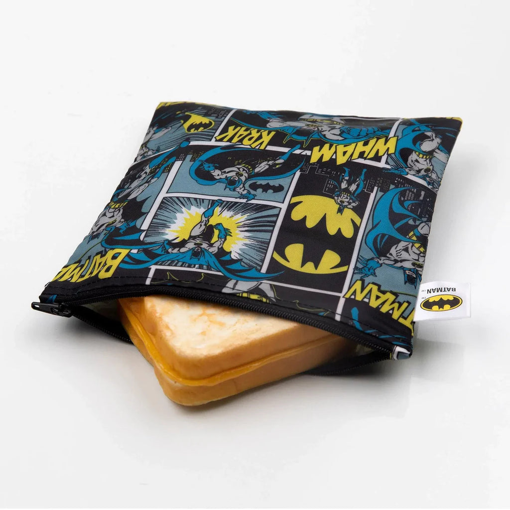 Batman & Wonder Woman Reusable Single Snack Bag, Large