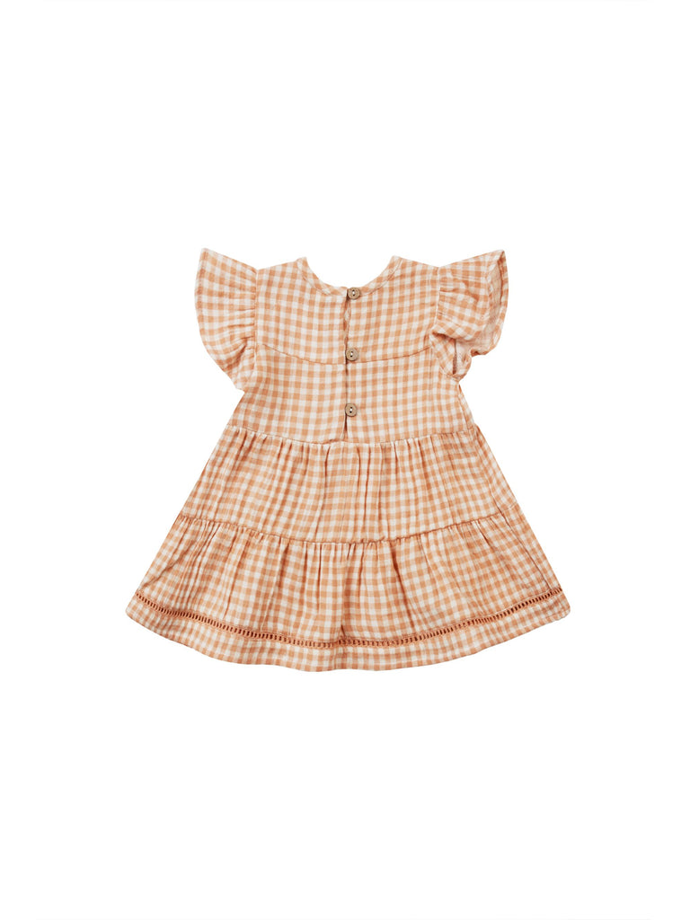 Quincy Mae lily dress | melon gingham