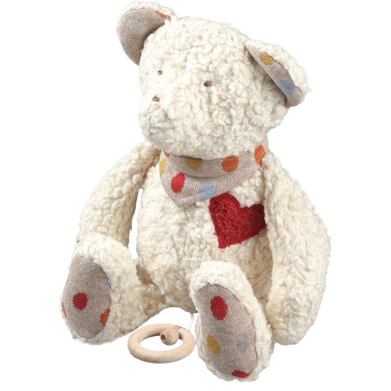 Efie Organic Musical Teddy with Heart