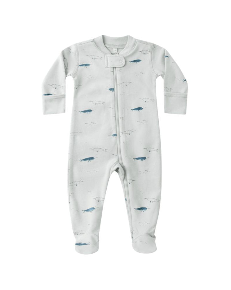 Zip Long Sleeve Sleeper Footie || Narwhals