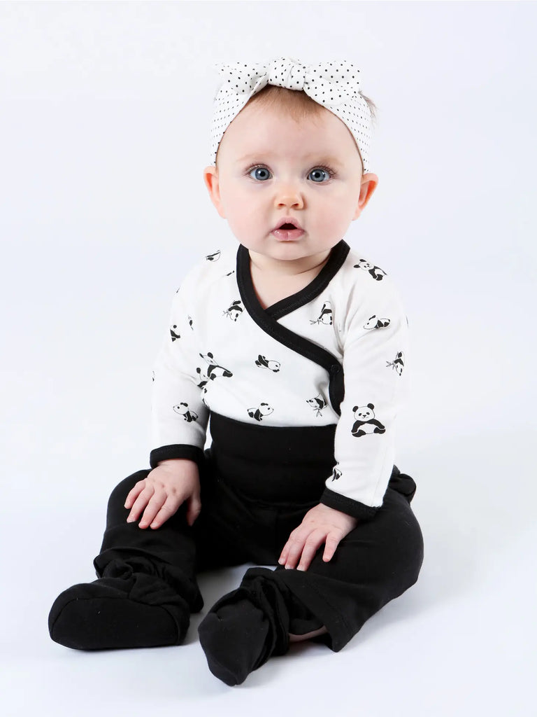 Organic Baby Bow Headband - Polka Dot