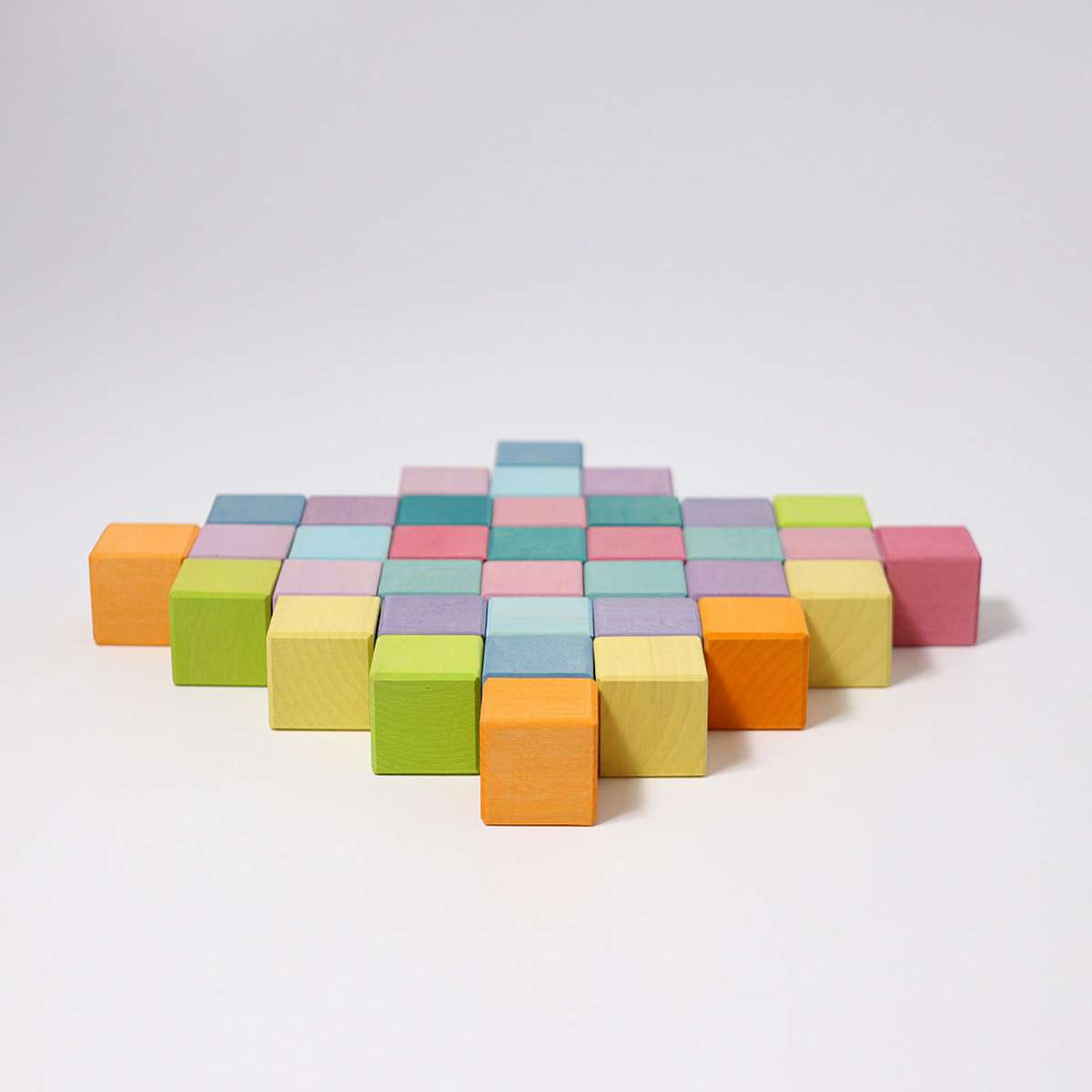 Pastel Mosaic Wooden Blocks - Grimm's