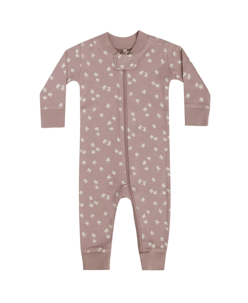 Quincy Mae zip long sleeve sleeper | butterflies