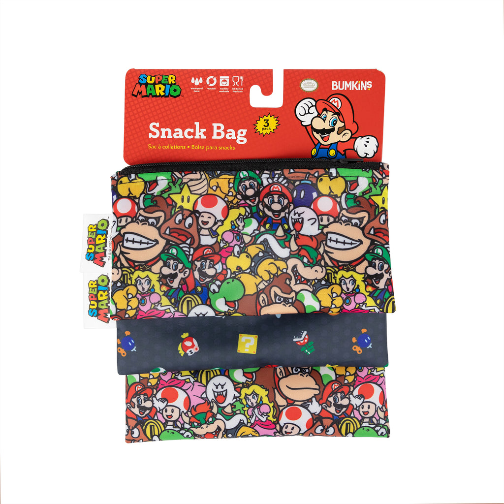 Super Mario Reusable Snack Bags 3-Pack