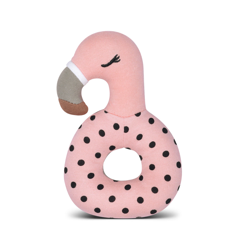 Organic Farm Buddies Rattle - Franny Flamingo