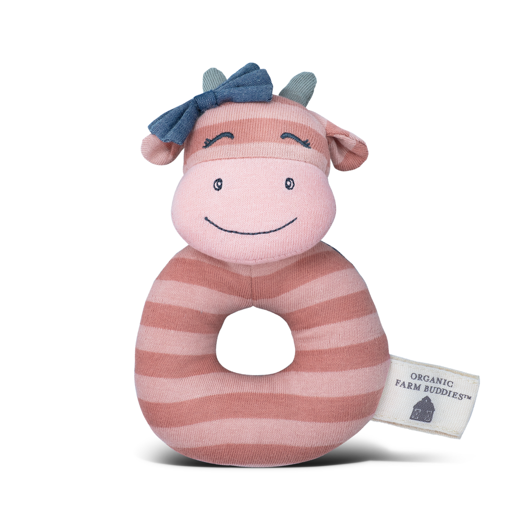 Organic Farm Buddies Rattle - Miss Moo